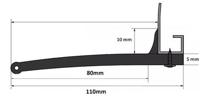 Гумени раздувки за калници за джип, SUV, автомобил 8cm x 3m черен