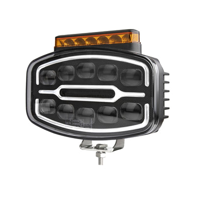 LED Халоген Фар 3 Функции DRL бяла/оранжева светлина с 360° аварийна лампа с 4 функции на премигане 12-24V за джип камион агротехника и др.