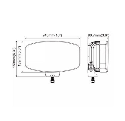LED Халоген Фар DRL бяла/жълта светлина - Опушен - 12-24V за джип, камион, агротехника и др.