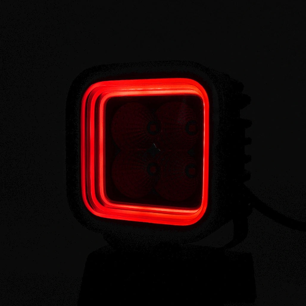 30W LED Халоген Бял, Разпръсната светлина с жълта и червена DRL светлина 12V-24V