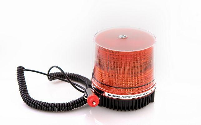 26 Лед 8W Сигнална лампа, аварийна, маяк, буркан 12V с магнитно или болтово закрепване, 9лъча