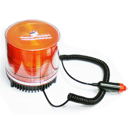 26 Лед 8W Сигнална лампа, аварийна, маяк, буркан 12V с магнитно или болтово закрепване, 9лъча