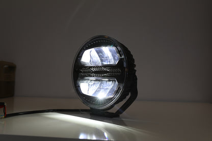 LED комбиниран халоген Flexzon Ø228 мм 12–24V, 175W, 11000 lm, оранжев/бял DRL и аварийна блиц светлина с 4 режима, E-mark, IP67/69K