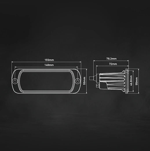 Мултифункционален LED стоп Flexzon – габарит / мигач / заден ход / аварийна светлина с 4 функции, IP65/67K, за вграждане, 12–24V