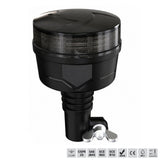 LED оранжева аварийна лампа с опушен корпус, 36 LED, 19W, 12–24V, 7 режима, E-Mark E9, ECE R65/R10, IP67, монтаж на стойка