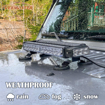 39.5см 90W Мощна двустранна аварийна (сигнална) лампа с магнити, 7 режима на работа 12/24V