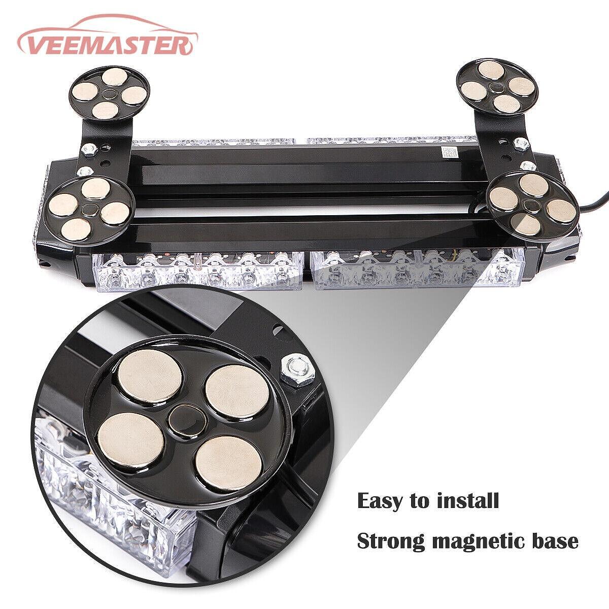 39.5см 90W Мощна двустранна аварийна (сигнална) лампа с магнити, 7 режима на работа 12/24V