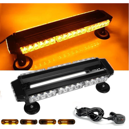 53см 126W Мощна двустранна аварийна (сигнална) лампа с магнити, 7 режима на работа 12/24V
