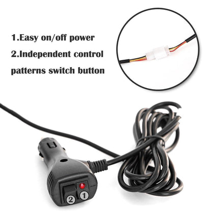 53см 126W Мощна двустранна аварийна (сигнална) лампа с магнити, 7 режима на работа 12/24V