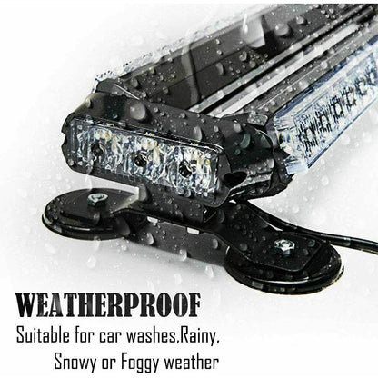 53см 126W Мощна двустранна аварийна (сигнална) лампа с магнити, 7 режима на работа 12/24V