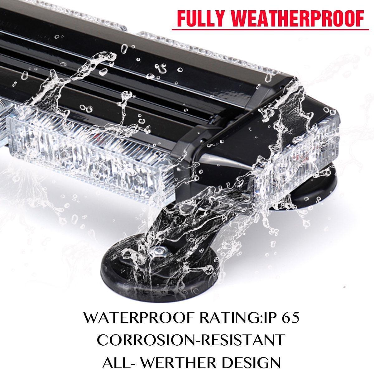 53см 126W Мощна двустранна аварийна (сигнална) лампа с магнити, 7 режима на работа 12/24V