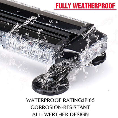 53см 126W Мощна двустранна аварийна (сигнална) лампа с магнити, 7 режима на работа 12/24V