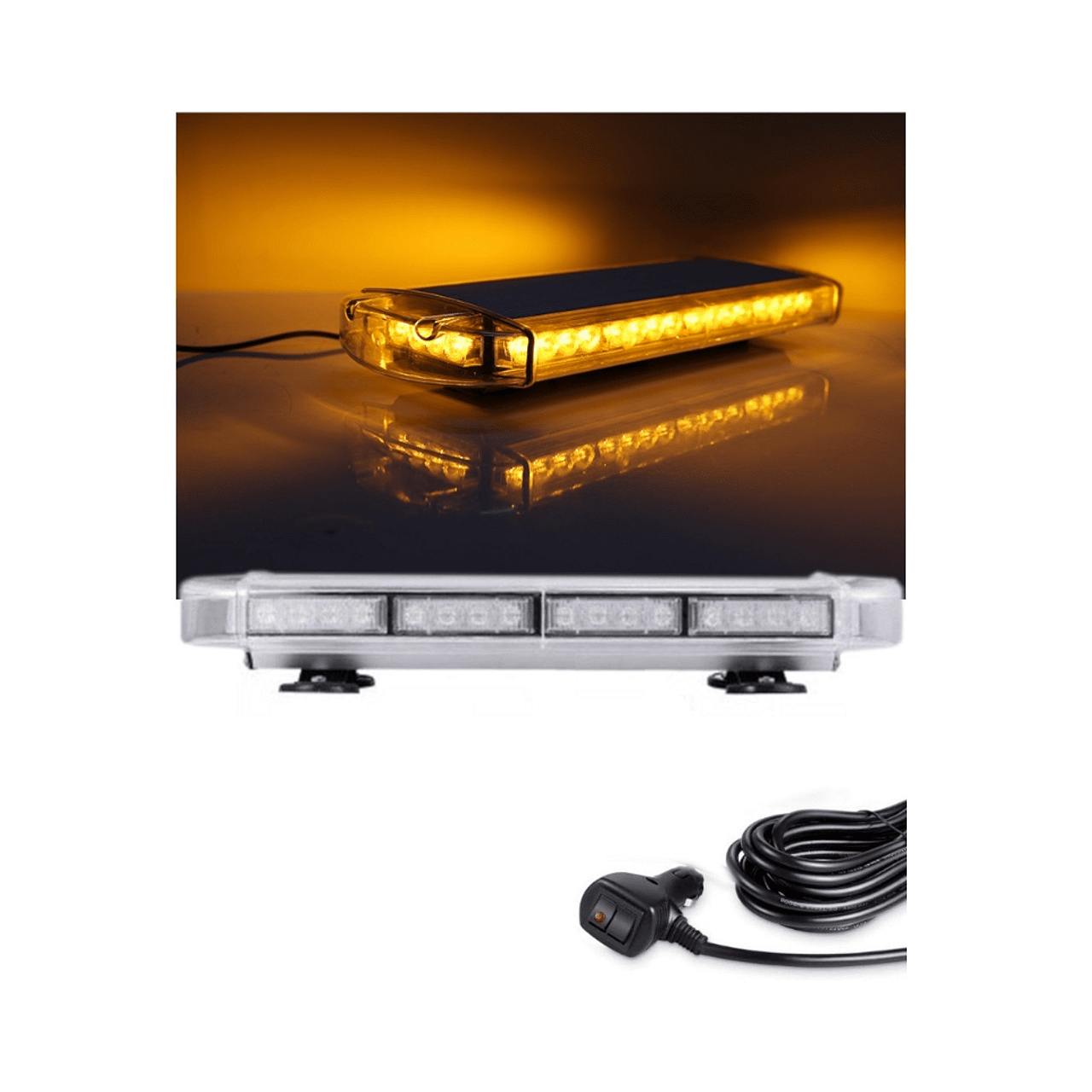 55см LED диодна аварийна сигнална лампа за таван с магнит 12-24V маяк, буркан