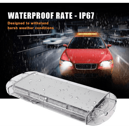 55см LED диодна аварийна сигнална лампа за таван с магнит 12-24V маяк, буркан