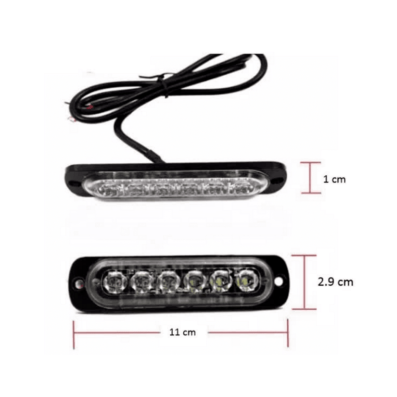 6 LED Аварийна Лампа За Пътна Помощ, Жълта Блиц Светлина, Мигаща