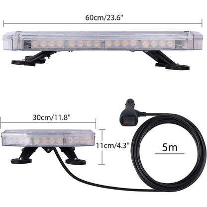 60см 168W ЛЕД Аварийна сигнална лампа (буркан) с магнити, 16 режима на работа, 12/24V