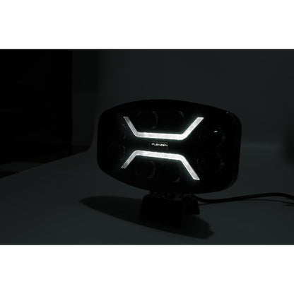 LED Халоген Фар DRL бяла/жълта светлина - Опушен - 12-24V за джип, камион, агротехника и др.