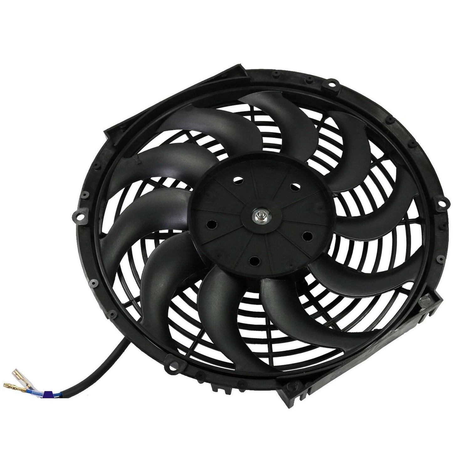 Универсален електрически вентилатор перка за радиатор - 12 инча (30см.), 12V, 80W, ABS и стомана, безшумен