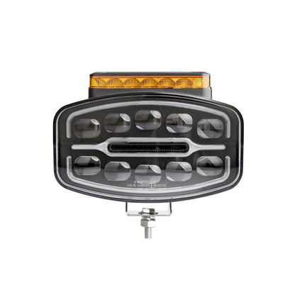 LED Халоген Фар 3 Функции DRL бяла/оранжева светлина с 360° аварийна лампа с 4 функции на премигане 12-24V за джип камион агротехника и др.