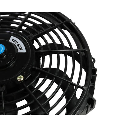 Универсален електрически вентилатор перка за радиатор - 12 инча (30см.), 12V, 80W, ABS и стомана, безшумен