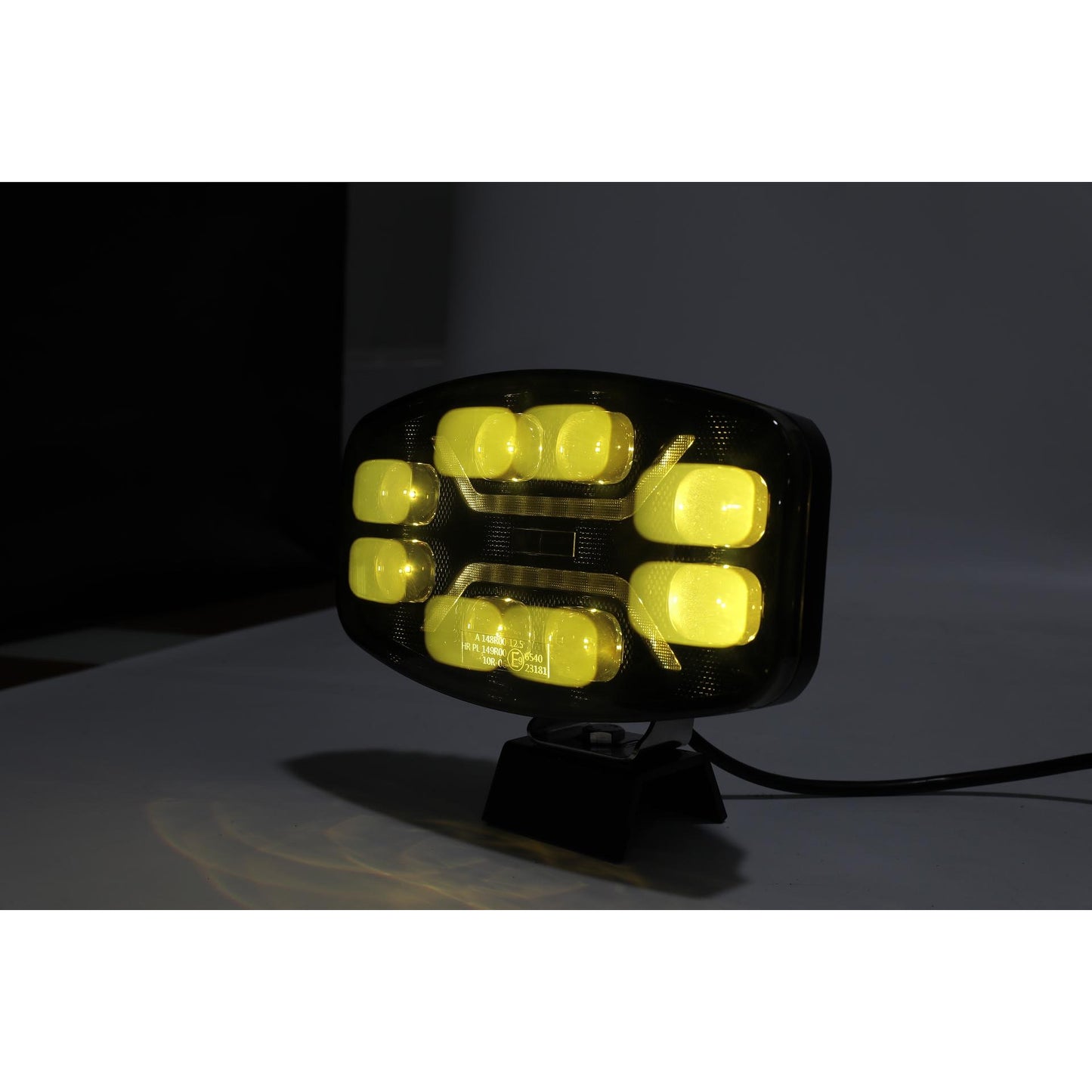 LED Халоген Фар DRL бяла/жълта светлина - Опушен - 12-24V за джип, камион, агротехника и др.