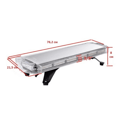 76см LED диодна аварийна сигнална лампа за таван 12-24V маяк, буркан