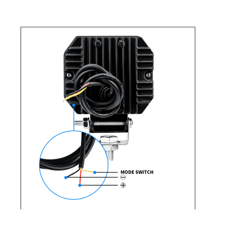 7D LED Халоген 20W 7.6см Диодна Работна, Лампа, Диоден Фар, Прожектор, Задна Светлина, 1000lm 12V/24V