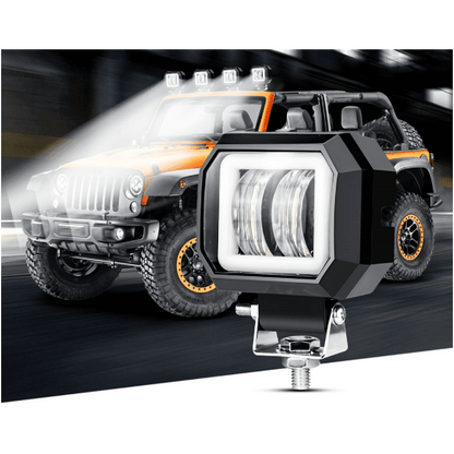 7D LED Халоген 20W 7.6см Диодна Работна, Лампа, Диоден Фар, Прожектор, Задна Светлина, 1000lm 12V/24V