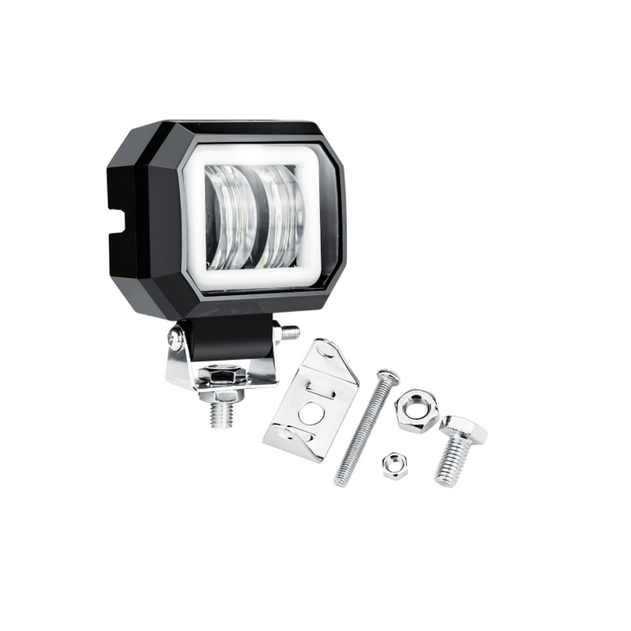 7D LED Халоген 20W 7.6см Диодна Работна, Лампа, Диоден Фар, Прожектор, Задна Светлина, 1000lm 12V/24V