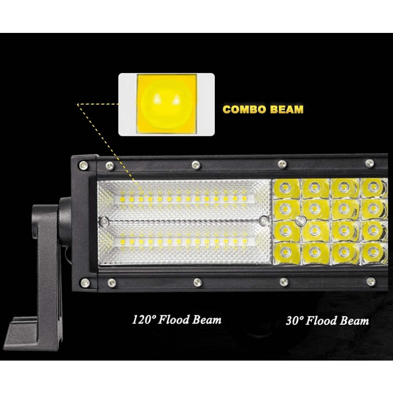 7D 32" (84см) Мощен LED BAR 516W, Лед Диоден Бар, Прожектор 12V 24V 4 Редов