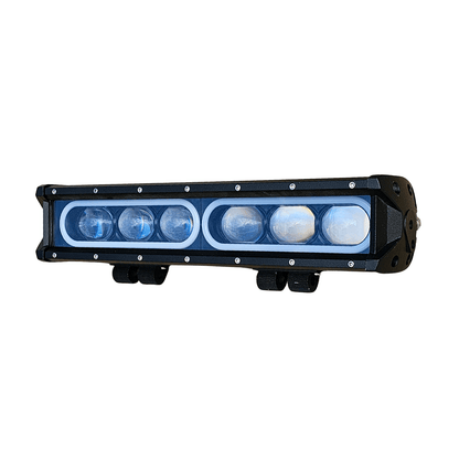 8D 37см 100W 3 в 1 Едноредов LED LIGHT BAR С 3 режима - основна бяла светлина, жълта светлина и дневна (DRL), прав лед лайт бар