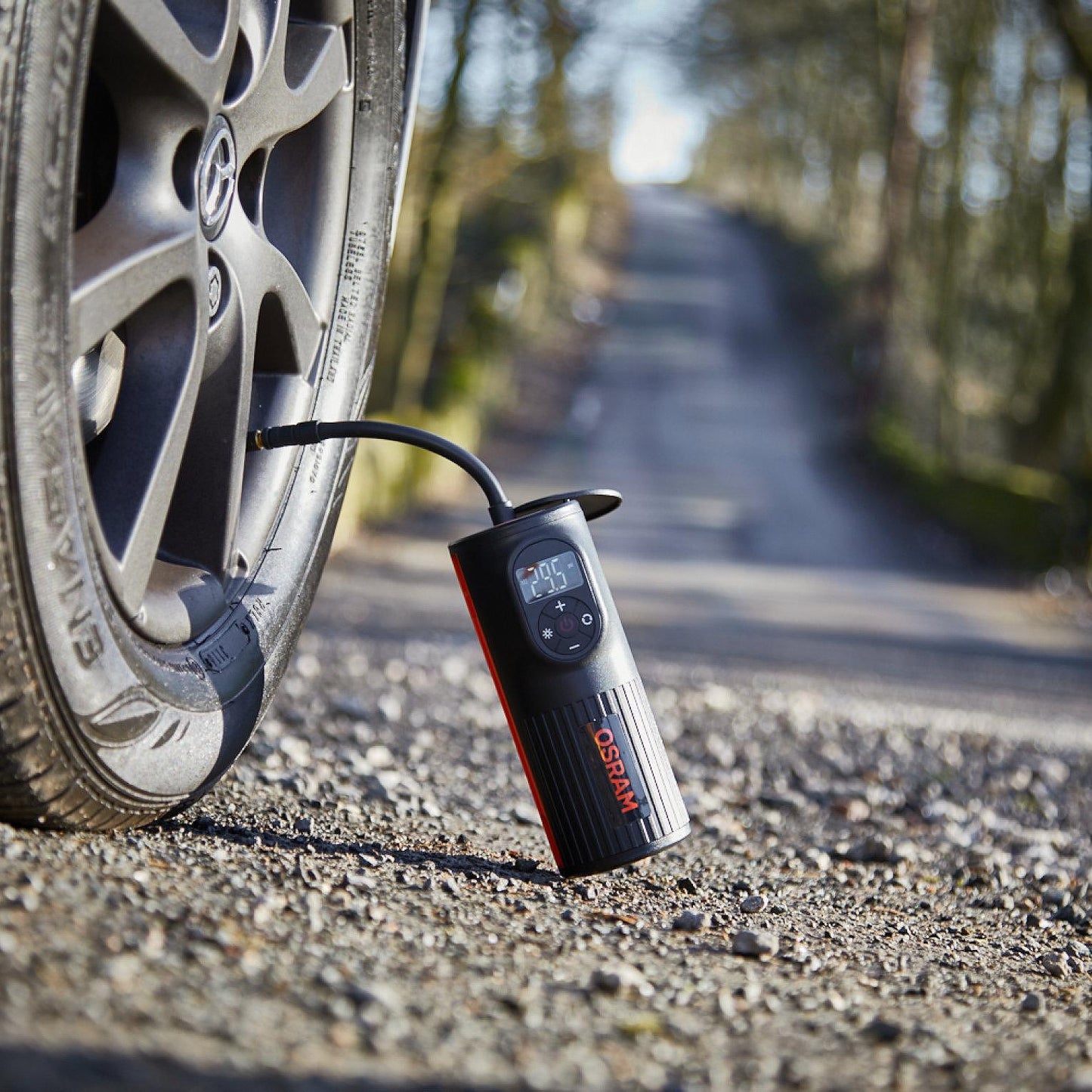 Акумулаторен дигитален компресор за гуми OSRAM TYREinflate 2000, 5200 mAh, 8.3 bar