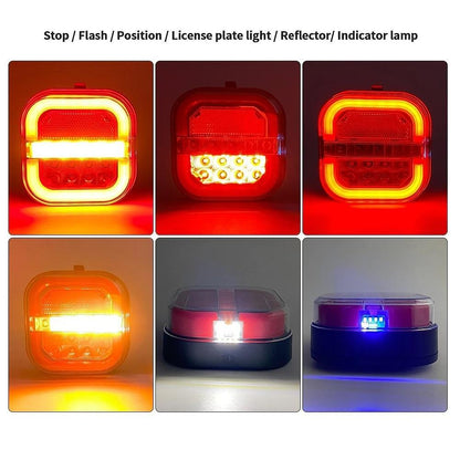 Безжични /Wireless/ LED стопове с магнит, неон ефект, 12V-24V, 5 функции