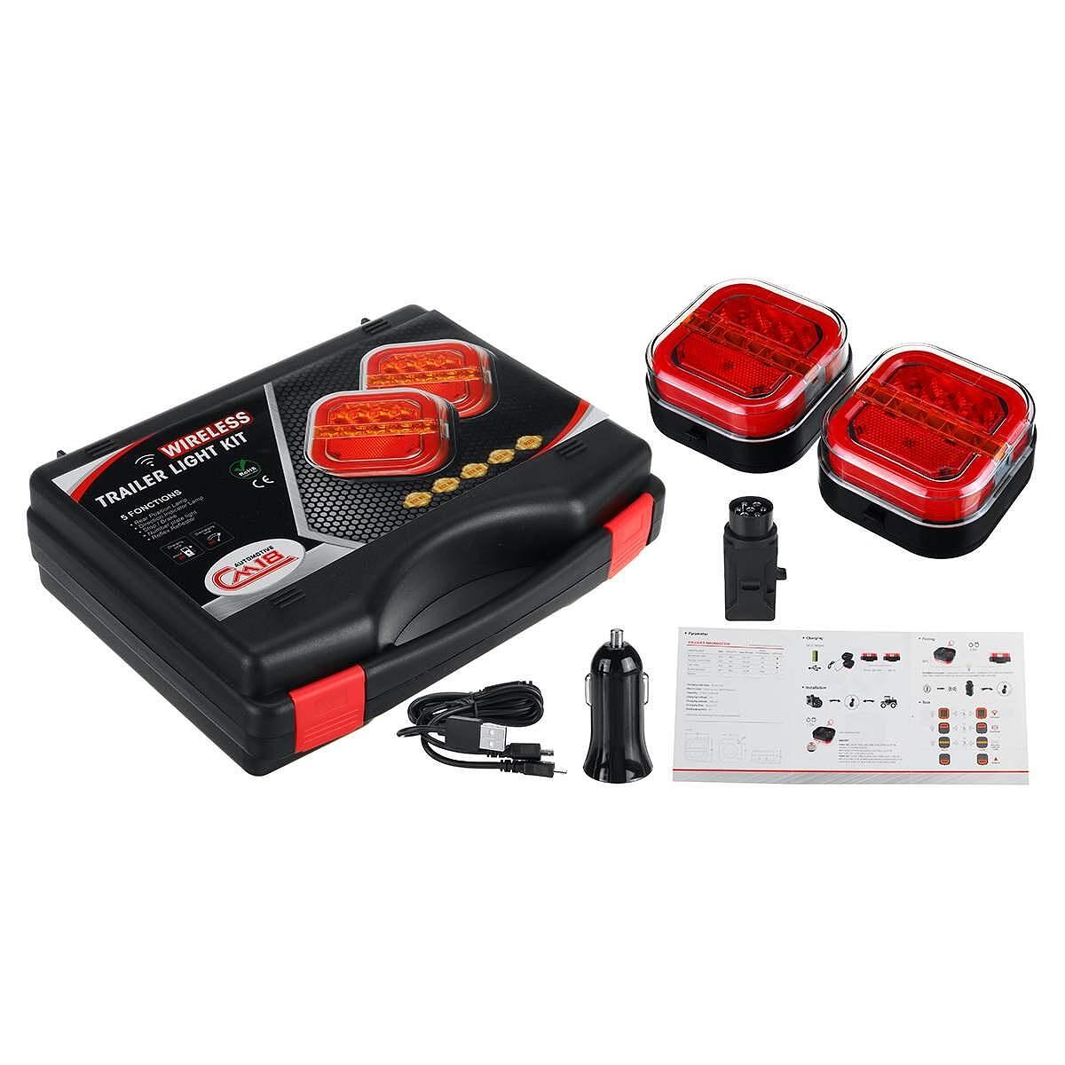 Безжични /Wireless/ LED стопове с магнит, неон ефект, 12V-24V, 5 функции