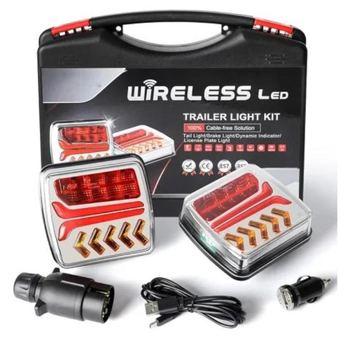 Безжични Wireless LED стопове - стоп светлина с магнит 12V/24V за ремарке, каравана, кемпер, колесар