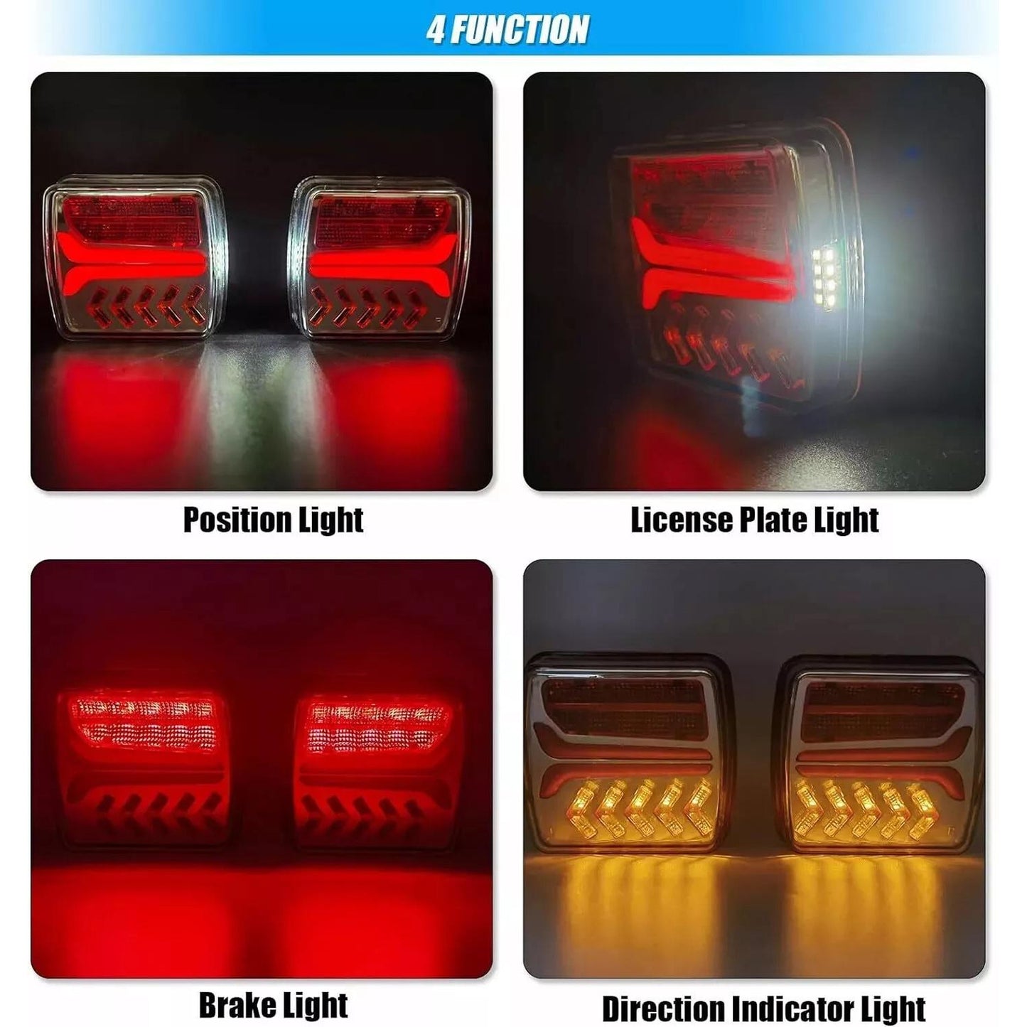 Безжични Wireless LED стопове - стоп светлина с магнит 12V/24V за ремарке, каравана, кемпер, колесар