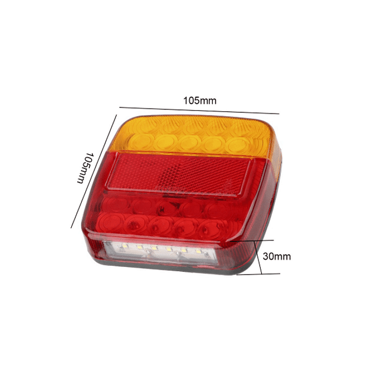 Безжични Wireless LED диодни Стопове с магнит 12V/24V Лед Стопове за Ремарке, Каравана, Платформа, 5 Функции