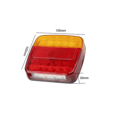 Безжични Wireless LED диодни Стопове с магнит 12V/24V Лед Стопове за Ремарке, Каравана, Платформа, 5 Функции