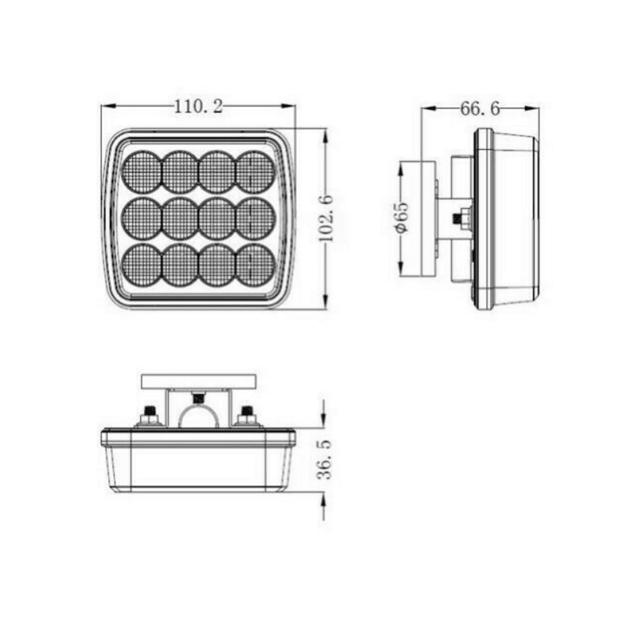 Безжични /Wireless/ LED Аварийни Светлини с Mагнит 12/24v Лед Оранжеви Аварийни Светлини, Блиц Светлина