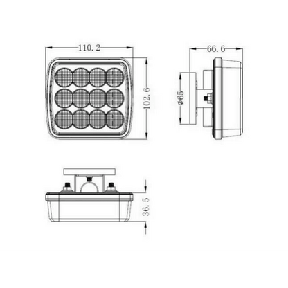 Безжични /Wireless/ LED Аварийни Светлини с Mагнит 12/24v Лед Оранжеви Аварийни Светлини, Блиц Светлина