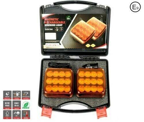 Безжични /Wireless/ LED Аварийни Светлини с Mагнит 12/24v Лед Оранжеви Аварийни Светлини, Блиц Светлина
