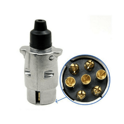 Букса за ремарке мъжка 7 пина 12V метална