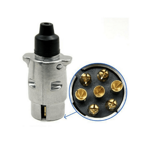 Букса за ремарке мъжка 7 пина 12V метална