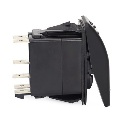 Копче/бутон с за включване на къси и дълги светлини ON-ON-OFF 12V - 24V, с подсветка