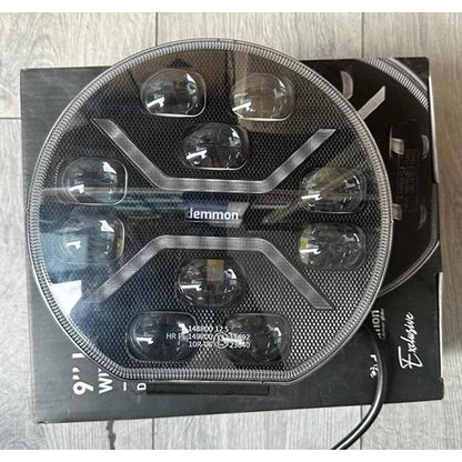 1бр Диоден фар с бял+оранжев габарит LED + DRL 70W Ø220мм 12V 24V Е-Mark Е9