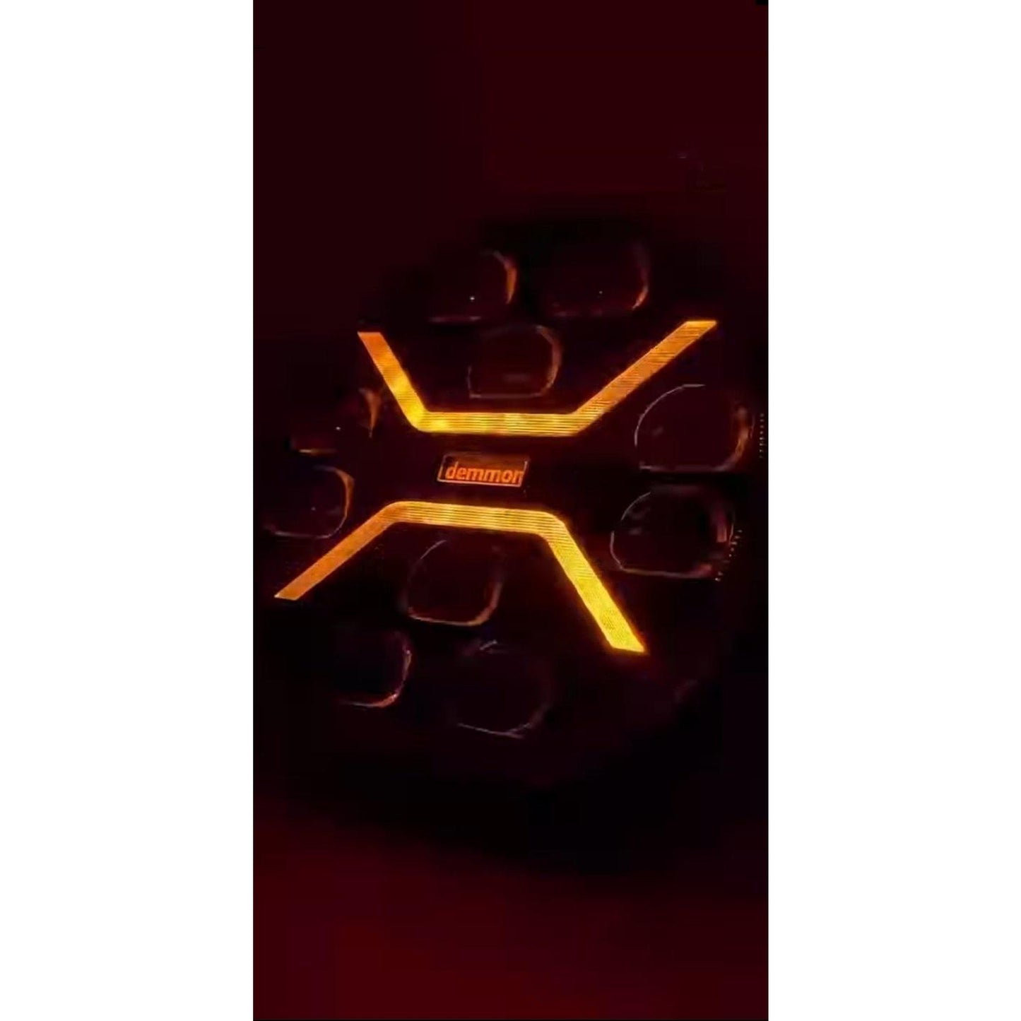 1бр Диоден фар с бял+оранжев габарит LED + DRL 70W Ø220мм 12V 24V Е-Mark Е9