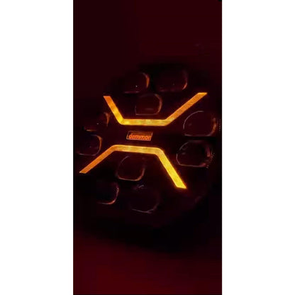 1бр Диоден фар с бял+оранжев габарит LED + DRL 70W Ø220мм 12V 24V Е-Mark Е9