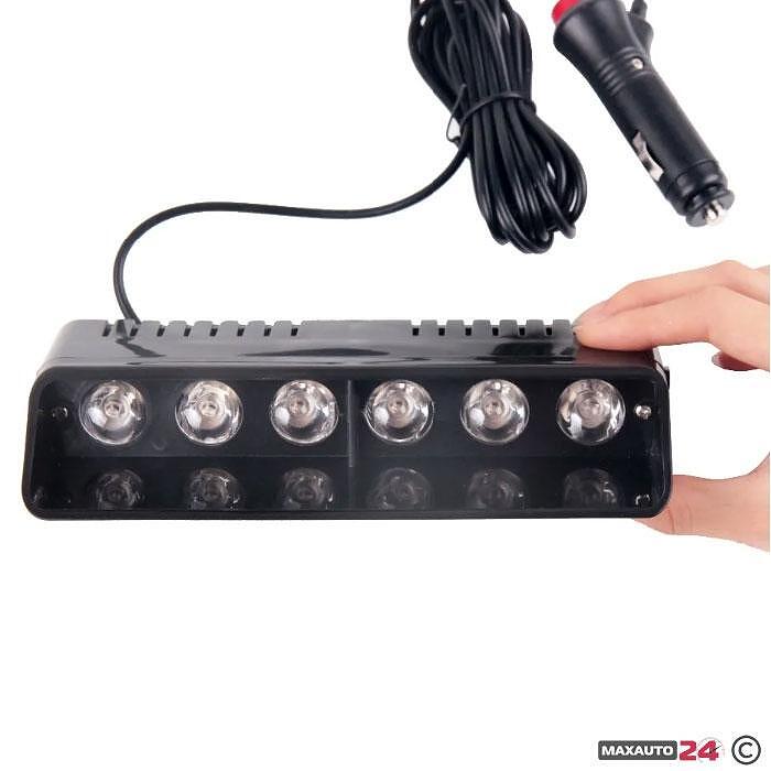 Диодни блиц светлини 20см синя+червена светлина