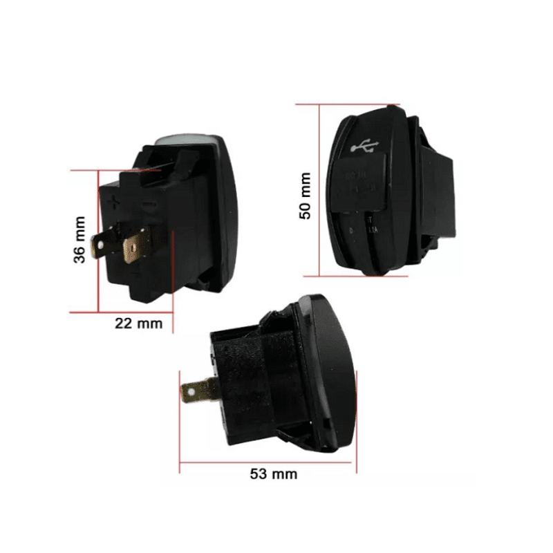 Двойно USB Универсално Зарядно за Вграждане Коли , Мотори , Лодки 3.1А