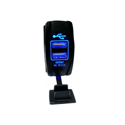 Двойно USB Универсално Зарядно за Вграждане Коли , Мотори , Лодки 3.1А